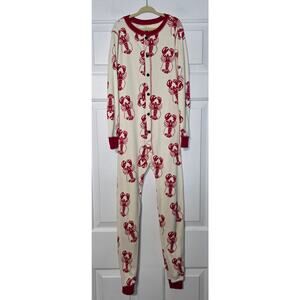 Lazy One Trap Door Kids Lobster One Piece Flapjack Pajamas Size 8